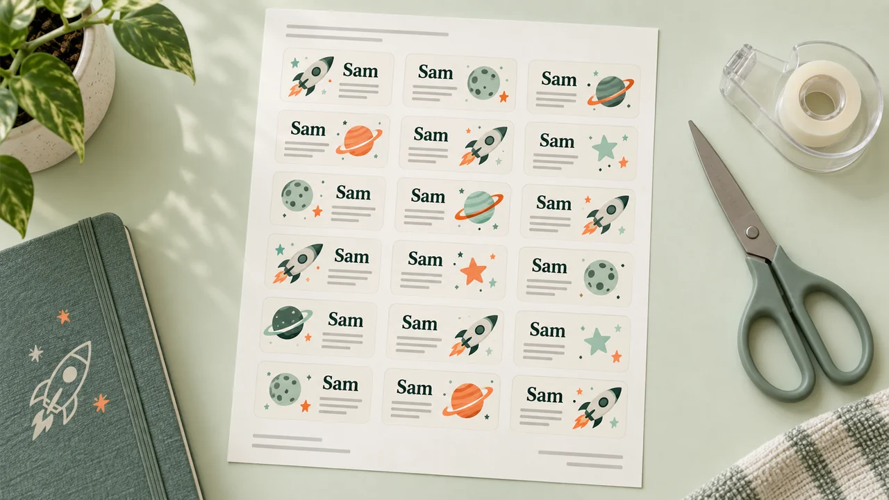 Name Labels images 1